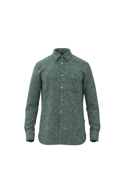 CAMISA REGULAR FIT EN SATEN DE ALGODÓN HOMBRE