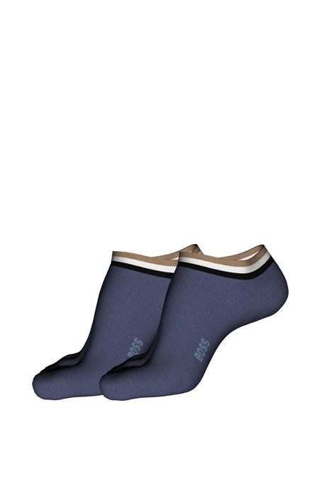 PAQUETE DE DOS PARES DE MEDIAS A LA ALTURA DEL TOBILLO CON RAYAS DE LA MARCA HOMBRE Azul Oscuro 50503506412