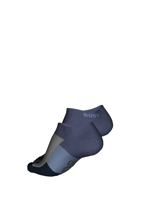 PAQUETE DE DOS PARES DE MEDIAS TOBILLEROS EN MEZCLA DE ALGODÓN HOMBRE Azul Oscuro 50518525412