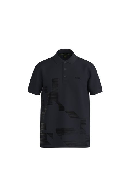 POLO PIQUÉ REGULAR FIT DE MEZCLA DE ALGODÓN CON DISEÑO HOMBRE