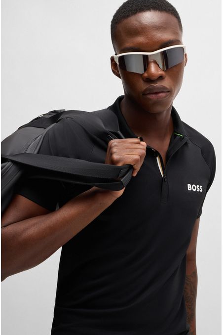 POLO PIQUÉ SLIM FIT BOSS X MATTEO BERRETTINI EN TEJIDO DE REJILLA HOMBRE