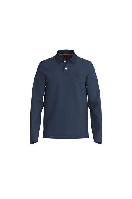 POLO PIQUÉ SLIM FIT DE ALGODÓN ELÁSTICO CON PARCHE HOMBRE