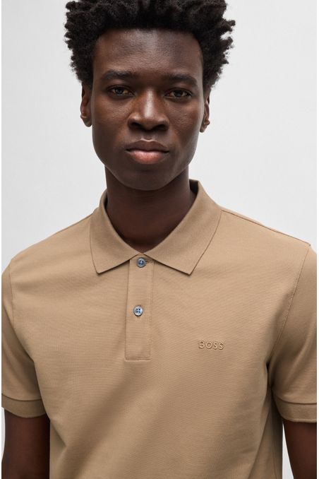 POLO PIQUÉ REGULAR FIT DE ALGODÓN CON LOGO BORDADO HOMBRE