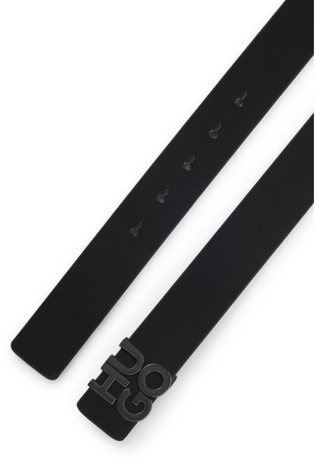 CINTURÓN CASUAL DE PIEL ITALIANA CON LOGO EN LA HEBILLA HOMBRE