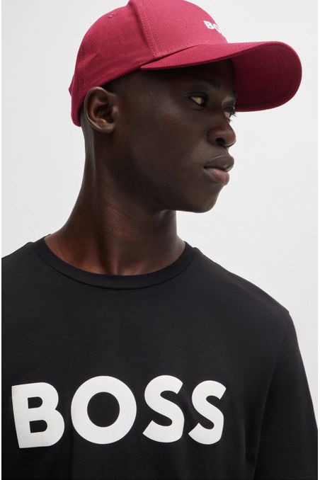 GORRA DE SARGA DE ALGODÓN CON LOGO BORDADO HOMBRE