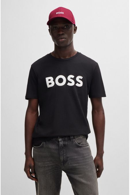 GORRA DE SARGA DE ALGODÓN CON LOGO BORDADO HOMBRE