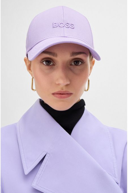 GORRA DE SARGA DE ALGODÓN CON LOGO BORDADO MUJER