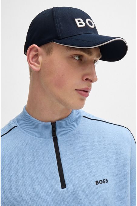 GORRA DE SEIS PANELES EN PIQUÉ DE PUNTO CON LOGO BORDADO HOMBRE