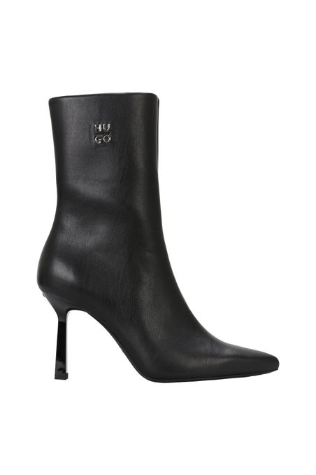 BOTINES DE PIEL SINTÉTICA CON LOGO EN LATERAL MUJER