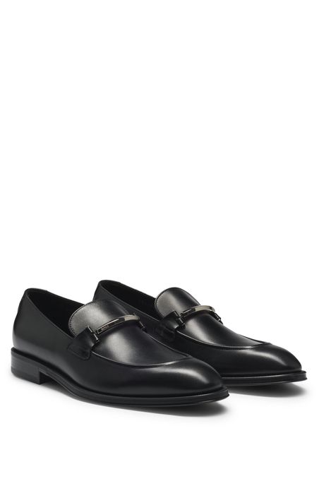 MOCASINES DE PIEL CON HERRAJES DE LA MARCA HOMBRE Negro 50516463001