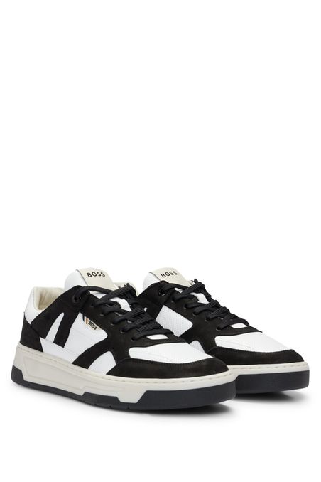 ZAPATILLAS CON PIEL Y DETALLES DE LA MARCA HOMBRE