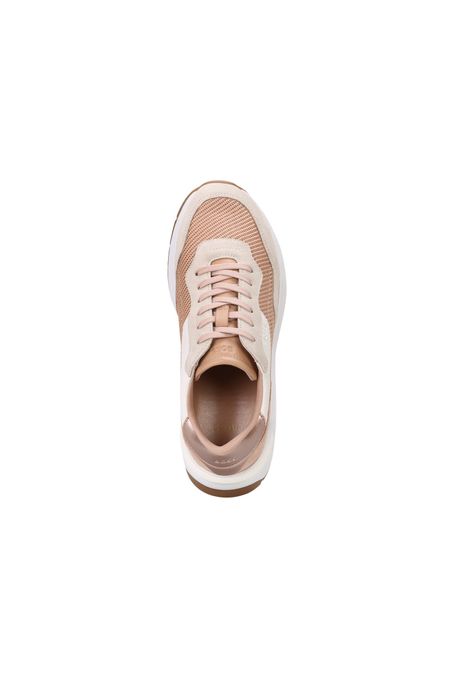 ZAPATILLAS DE DIFERENTES MATERIALES CON ANTE Y PIEL SINTÉTICA MUJER