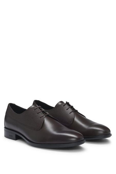 ZAPATOS DERBY EN PIEL ESTAMPADA Y LISA HOMBRE