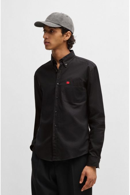 CAMISA SLIM FIT ABOTONADA EN ALGODÓN OXFORD HOMBRE