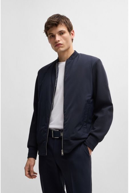 CASACA REGULAR FIT HÍBRIDA CON CREMALLERA Y PANEL ACOLCHADO HOMBRE