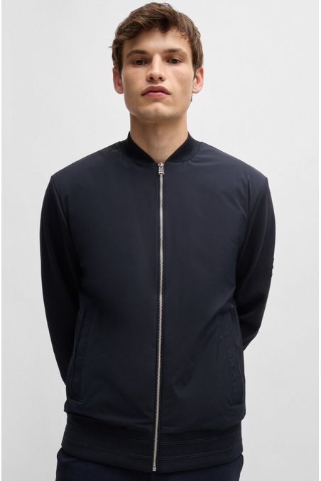 CASACA REGULAR FIT HÍBRIDA CON CREMALLERA Y PANEL ACOLCHADO HOMBRE