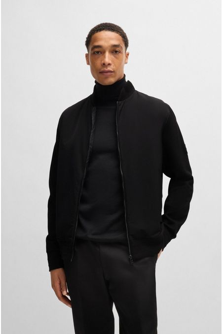 CASACA REGULAR FIT HÍBRIDA CON CREMALLERA Y PANEL ACOLCHADO HOMBRE