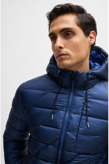 CASACA REGULAR FIT REPELENTE AL AGUA CON MONOGRAMA DOUBLE B HOMBRE