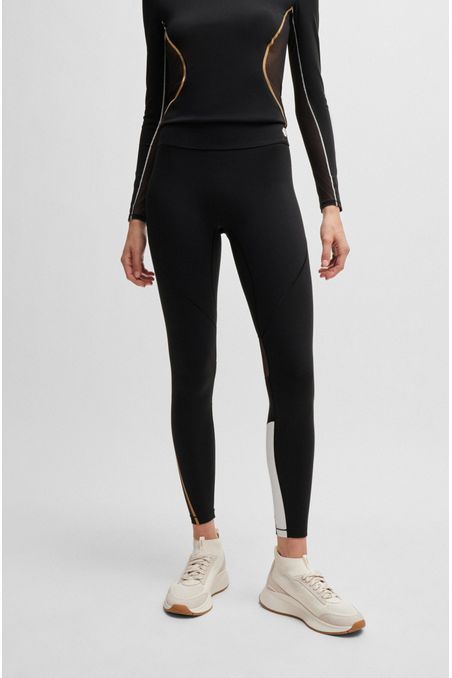 LEGGINGS DE PUNTO ELÁSTICO CON MONOGRAMA DOUBLE B MUJER