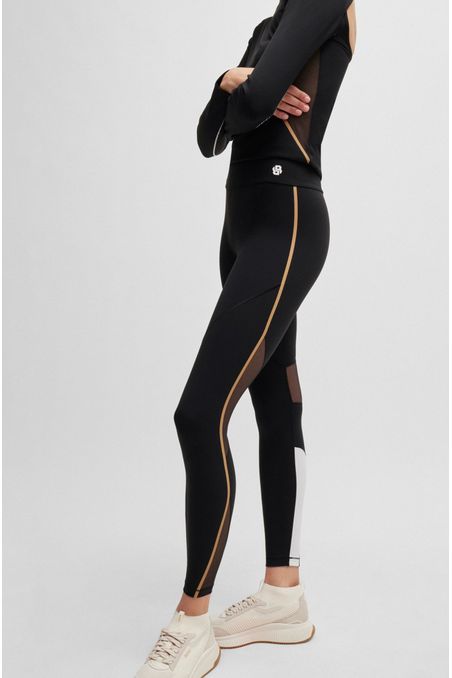 LEGGINGS DE PUNTO ELÁSTICO CON MONOGRAMA DOUBLE B MUJER