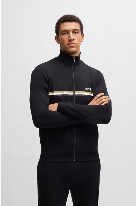 PIJAMA REGULAR FIT DE ALGODÓN ELÁSTICO CON DETALLES DE LA MARCA HOMBRE