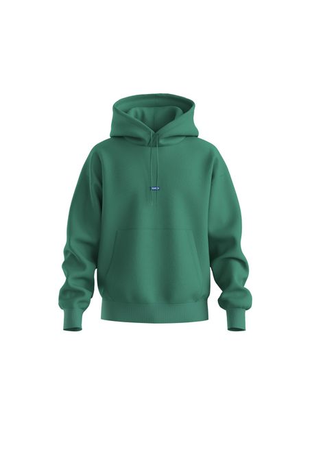 POLERA CON CAPUCHA REGULAR FIT DE FELPA DE ALGODÓN CON LOGO HOMBRE