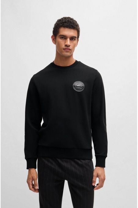 POLERA RELAXED FIT PORSCHE X BOSS DE ALGODÓN CON DETALLE DE LA MARCA HOMBRE