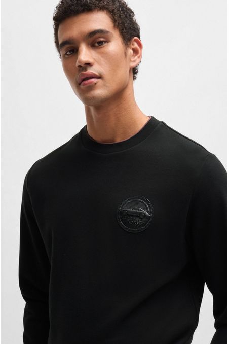 POLERA RELAXED FIT PORSCHE X BOSS DE ALGODÓN CON DETALLE DE LA MARCA HOMBRE