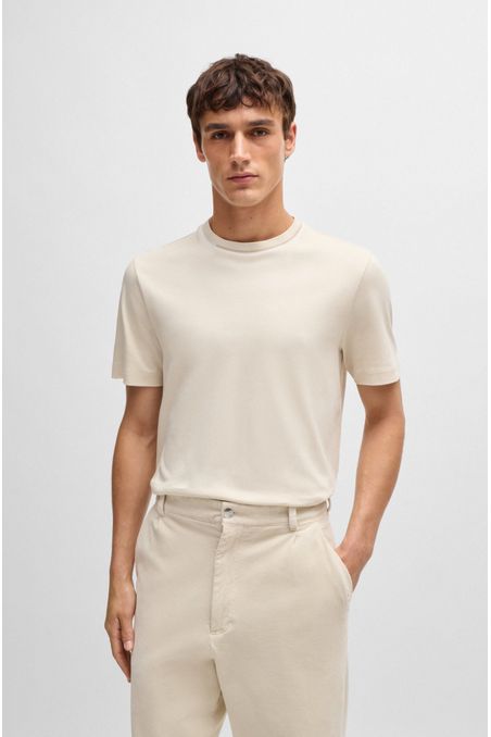POLO REGULAR FIT DE ALGODÓN CON BLOQUES DE COLOR EN EL CUELLO HOMBRE