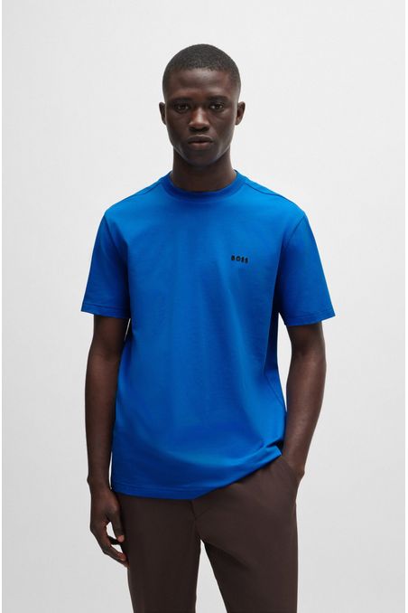 POLO REGULAR FIT DE ALGODÓN ELÁSTICO CON LOGO HOMBRE