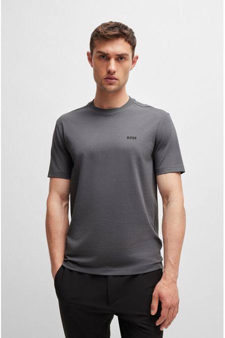 POLO REGULAR FIT DE ALGODÓN ELÁSTICO CON LOGO HOMBRE