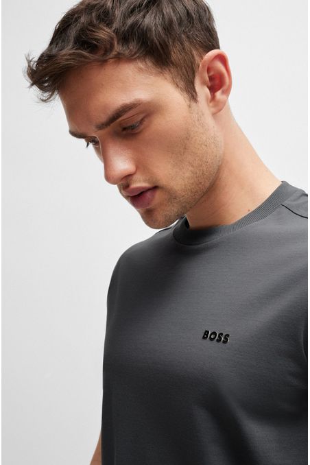 POLO REGULAR FIT DE ALGODÓN ELÁSTICO CON LOGO HOMBRE