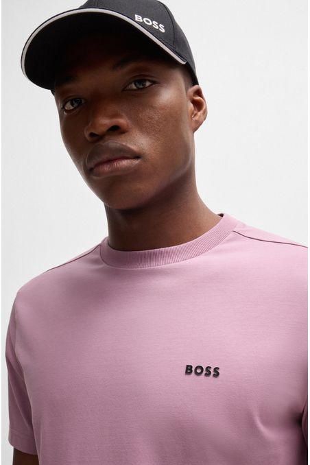 POLO REGULAR FIT DE ALGODÓN ELÁSTICO CON LOGO HOMBRE