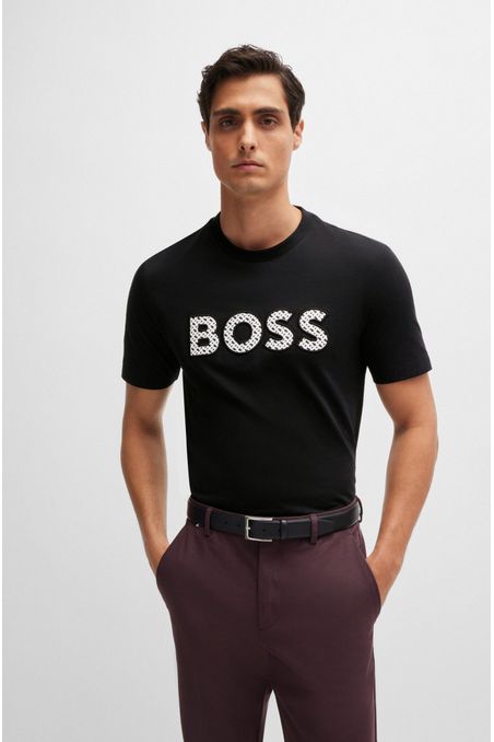 POLO REGULAR FIT DE PUNTO DE ALGODÓN CON DETALLE DE LOGO HOMBRE