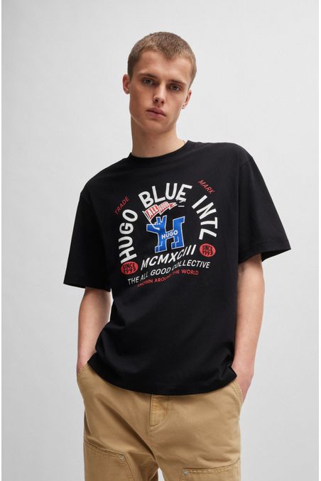 POLO REGULAR FIT DE PUNTO DE ALGODÓN CON ESTAMPADO TEMPORADA HOMBRE