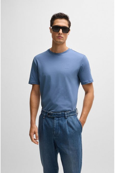 POLO REGULAR FIT DE PUNTO DE ALGODÓN CON LOGO ESTAMPADO HOMBRE