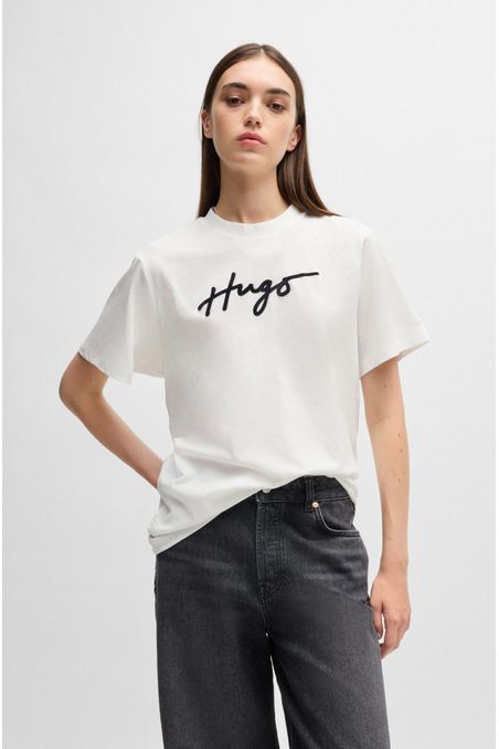 POLO RELAXED FIT DE ALGODÓN CON ESTAMPADO MUJER