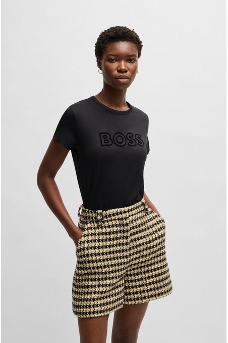 POLO SLIM FIT DE ALGODÓN MERCERIZADO CON DETALLE DE LOGO MUJER
