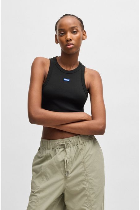 POLO SLIM FIT DE TIRANTES DE ALGODÓN ELÁSTICO DE CANALÉ MUJER