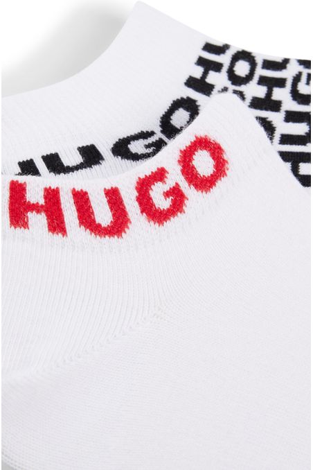 PAQUETE DE DOS PARES DE MEDIAS TOBILLERAS DE MEZCLA DE ALGODÓN CON LOGOS HOMBRE Blanco 50520998100