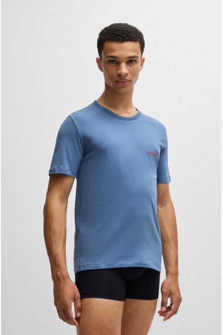 PAQUETE DE TRES POLOS INTERIORES REGULAR FIT DE ALGODÓN CON LOGO ESTAMPADO HOMBRE