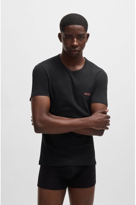 PAQUETE DE TRES POLOS INTERIORES REGULAR FIT DE ALGODÓN CON LOGO ESTAMPADO HOMBRE