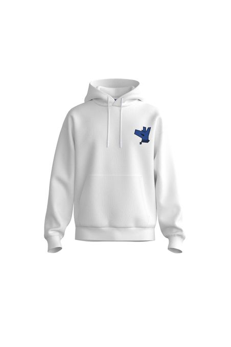 POLERA CON CAPUCHA REGULAR FIT DE FELPA DE RIZO DE ALGODÓN CON LOGO HOMBRE