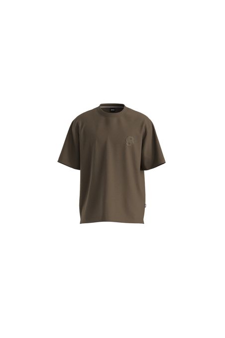 POLO OVERSIZE FIT CON ESTAMPADO DE LA MARCA HOMBRE