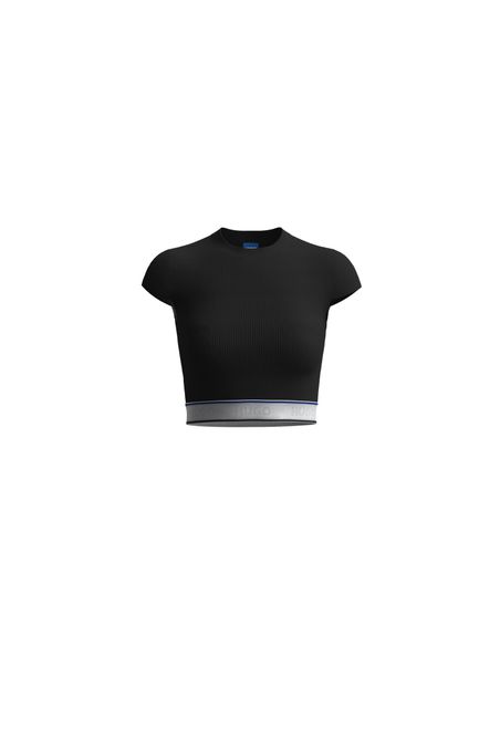 TOP DE ALGODÓN ELÁSTICO CON LOGO MUJER