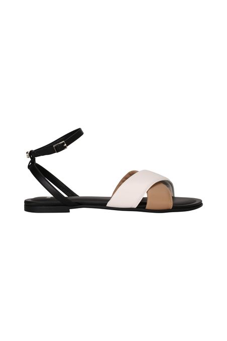SANDALIAS FORMALES EN MEZCLA DE MATERIALES MUJER