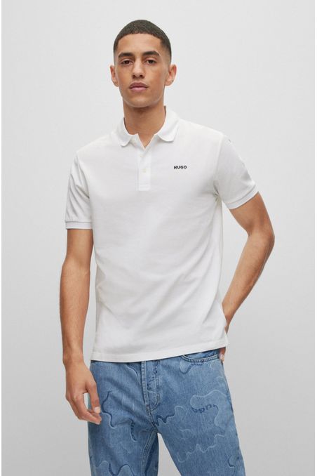 POLO DE PIQUÉ REGULAR FIT DE ALGODÓN CON LOGO ESTAMPADO HOMBRE