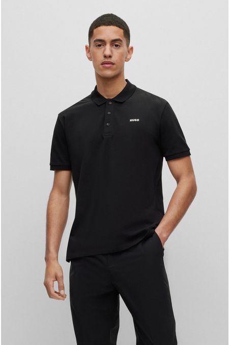 POLO DE PIQUÉ REGULAR FIT DE ALGODÓN CON LOGO ESTAMPADO HOMBRE