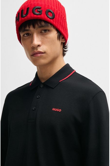 POLO PIQUÉ REGULAR FIT DE PUNTO DE ALGODÓN CON LOGO ESTAMPADO HOMBRE