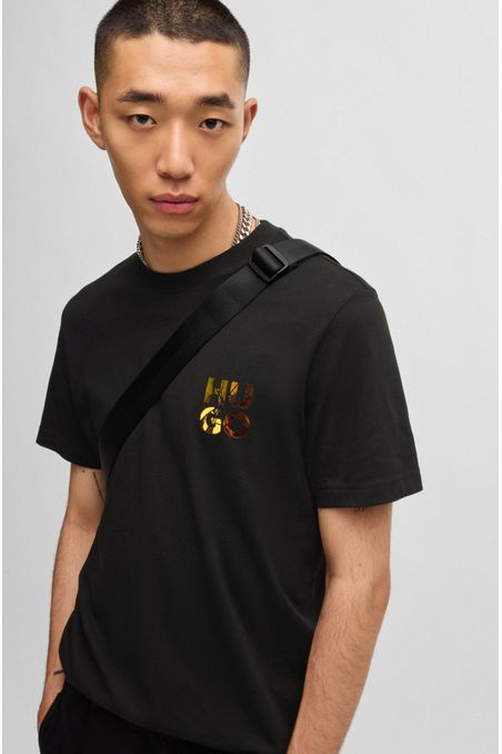 POLO REGULAR FIT DE PUNTO DE ALGODÓN CON LOGO ESTAMPADO HOMBRE